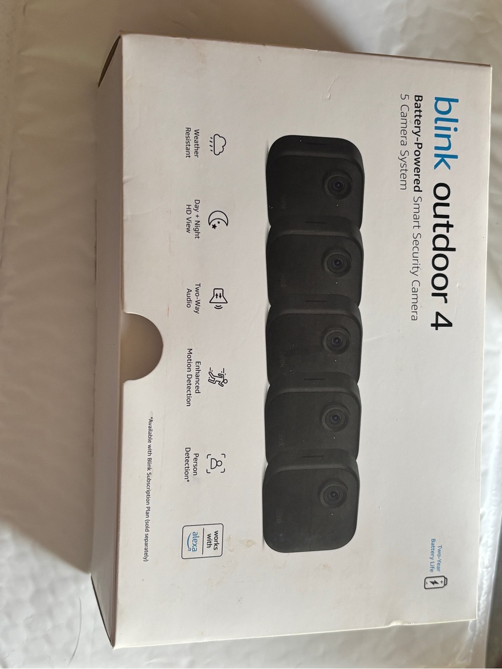 Blink Outdoor 4 Wireless Security Camera (Black) - 4 Camera System